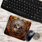 Rustic Cowboy Ranch Mouse Pad – Dark Brown Deer Design | Custom Wildlife Desk Mat | High-Quality Non-Slip Rubber Base